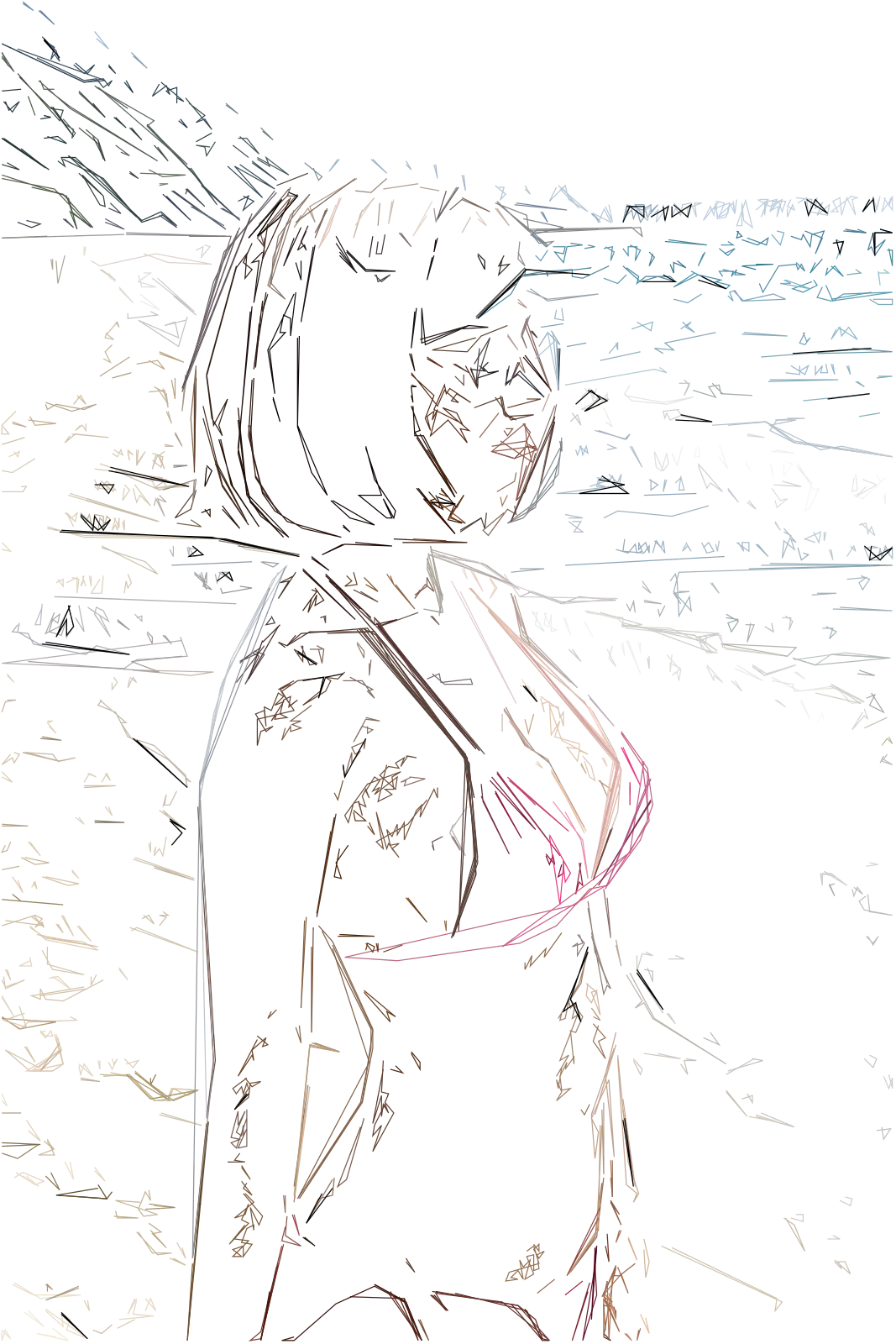 Portrait Sketching converted with Edge Detection